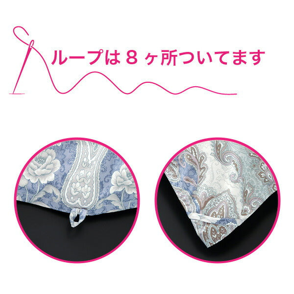 羽毛布団 ダウン70% ポリエステル100% 日本製 ペイズリー 全2サイズ