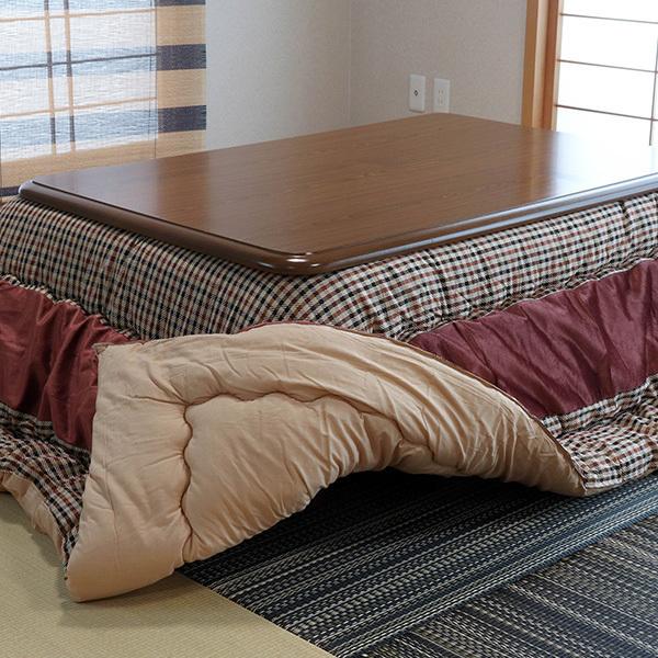 こたつ布団 長方形 約185×235cm(こたつ台 70~80×105~115cm 用)綿100% おしゃれ 千鳥 タータンチェック カントリー風 洋室 和室 こたつ掛け布団 こたつ 布団 厚掛け 日本製