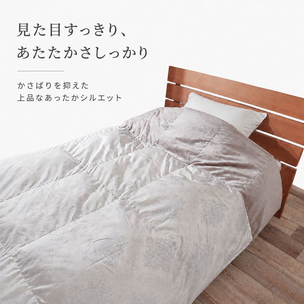 羽毛布団 シングル 日本製 ダウン85% 350dp 洗える 衿裏あったかフランネル カバー不要 0.6kg 1.0kg 選べる充填量 150×210cm 冬用 秋用 春用