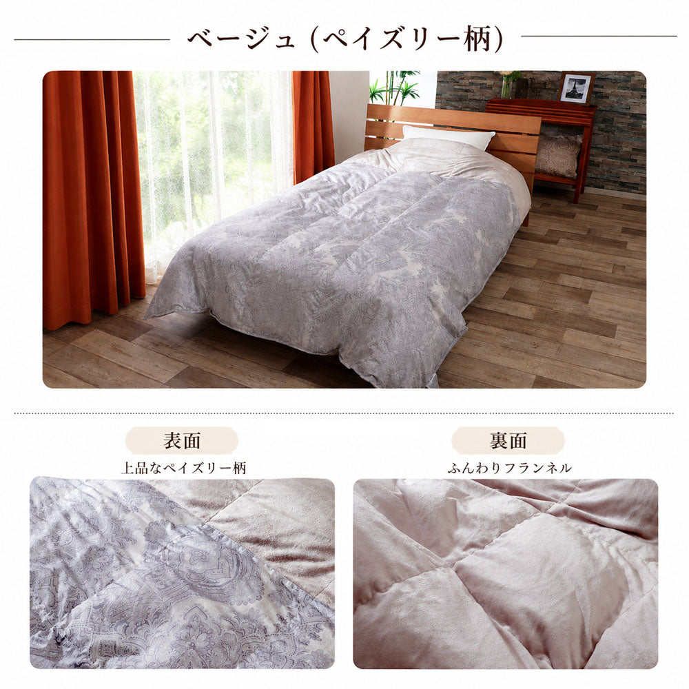 羽毛布団 シングル 日本製 ダウン85% 350dp 洗える 衿裏あったかフランネル カバー不要 0.6kg 1.0kg 選べる充填量 150×210cm 冬用 秋用 春用
