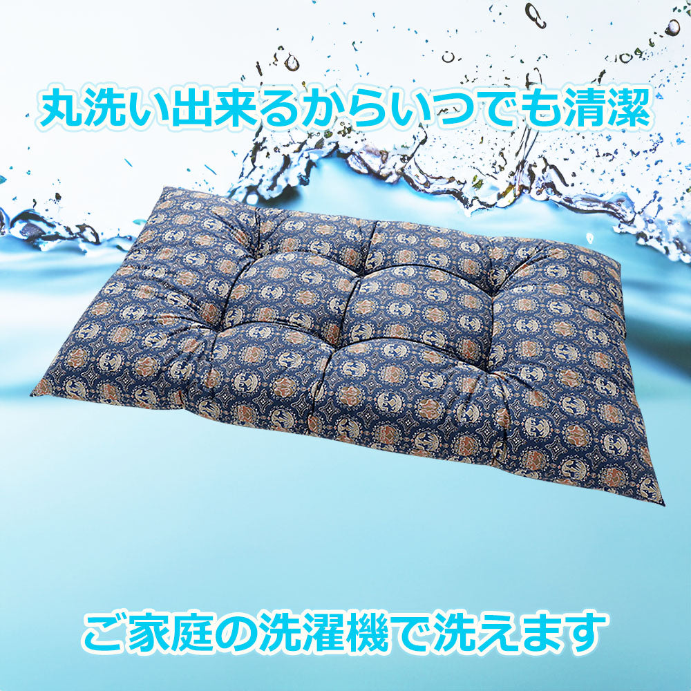 長座布団 ごろ寝マット 約68×120cm クッション 洗える もっちり ウォッシャブル 綿100% 日本製