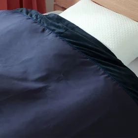 あったか フランネルカバー付き 洗える 羽毛布団 シングルロング ダウン50％ 0.5kg