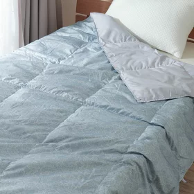 あったか フランネルカバー付き 洗える 羽毛布団 シングルロング ダウン50％ 0.5kg
