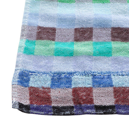 タオルケット チェック柄 綿100% 残糸 エコ 軽量 薄手 チェック ボーダー 速乾 夏用 シングル 140×190cm