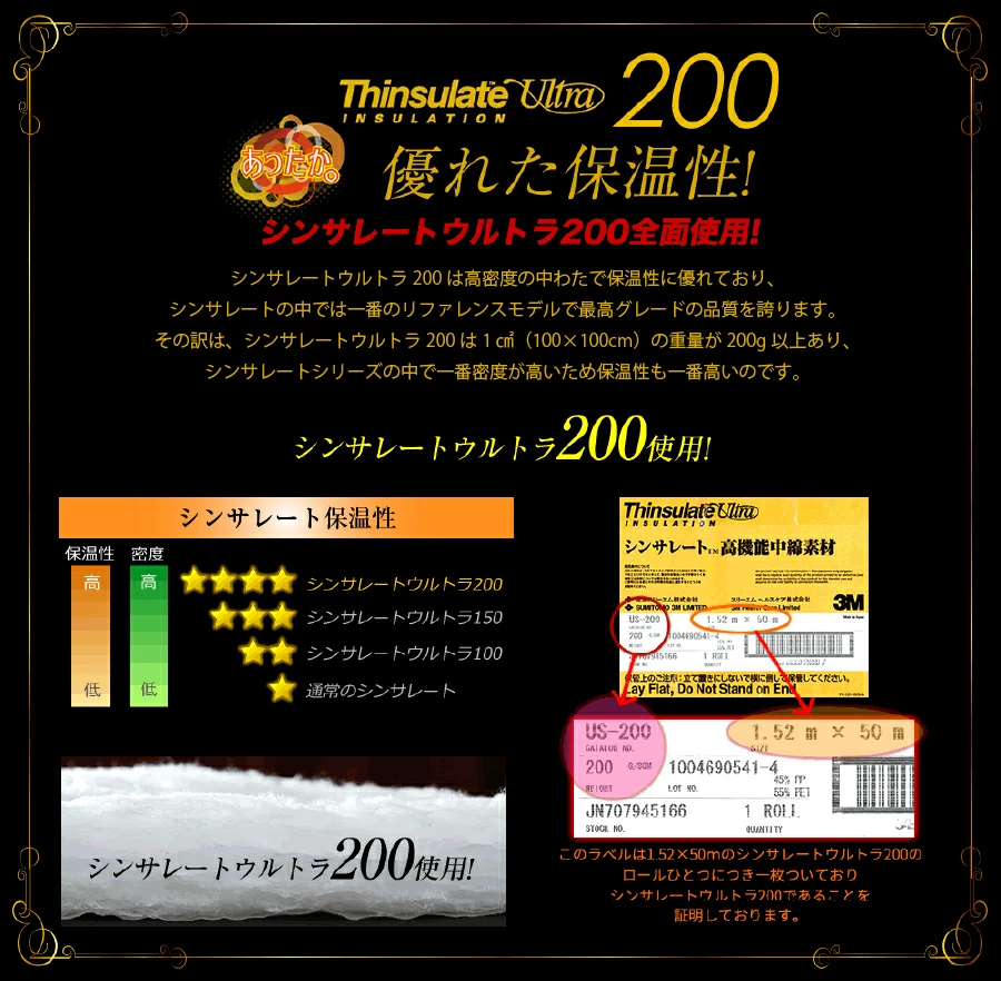 洗える あったか 掛け布団 3M シンサレート 高機能中綿素材 ウルトラ 使用 200 プレミアム 日本製