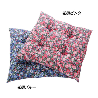 座布団 銘仙判 約55×59cm 花柄 双山羊柄 ポリエステル 洗える 日本製 来客 帰省